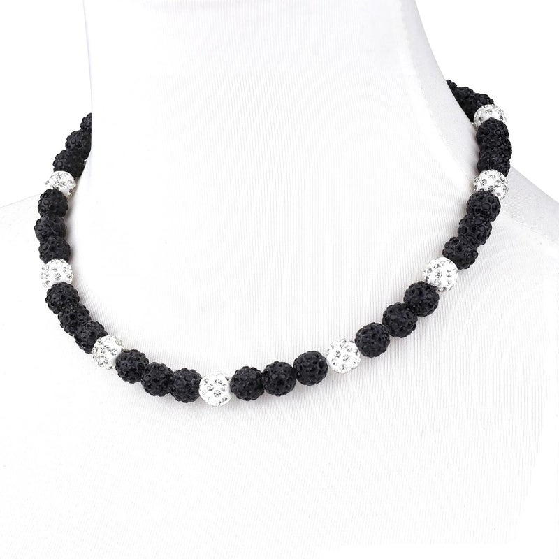 Krfy Baseball Necklaces for Boys, Bling Rhinestone Beaded Necklaces for Women Men, Diamond Baseball Drip Necklace Ice Bead Necklaces Inspired Sports Jewelry, 17.7 Inches, Age：Over 8 Years Old - Image 1